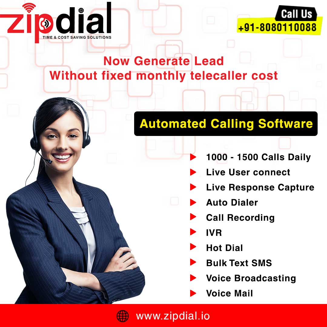 Zipdial IVR, Auto Dialer, OBD and Voice Call Machine