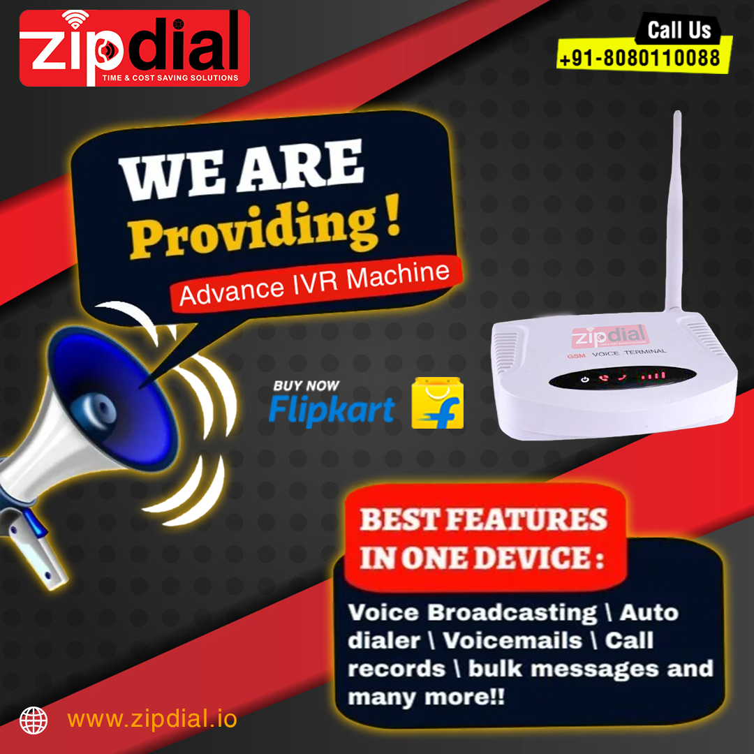 Zipdial IVR, Auto Dialer, OBD and Voice Call Machine