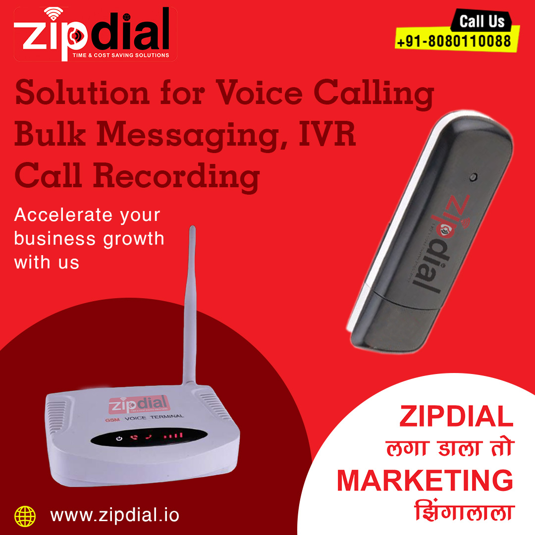 Zipdial IVR, Auto Dialer, OBD and Voice Call Machine