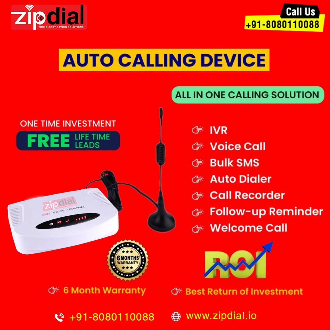 Zipdial IVR, Auto Dialer, OBD and Voice Call Machine