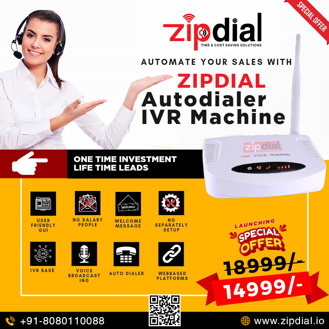 Zipdial IVR, Auto Dialer, OBD and Voice Call Machine